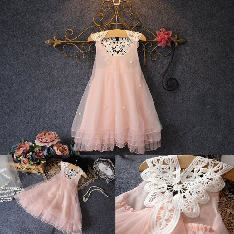 AA Girl Dress 2-14Y Baby Girl Clothes Summer Lace Flower Tutu Princess Kids Dresses For Girls,vestido infantil,Kid Clothes