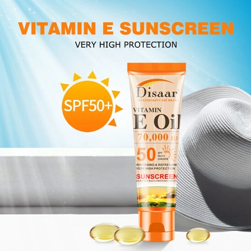Disaar SPF 50 + Vitamin E Gesichts Körper Sonnencreme Bleaching Sonnencreme Creme Öl-Control Feuchtigkeitsspendende Multi-wirkung Haut creme TSLM1