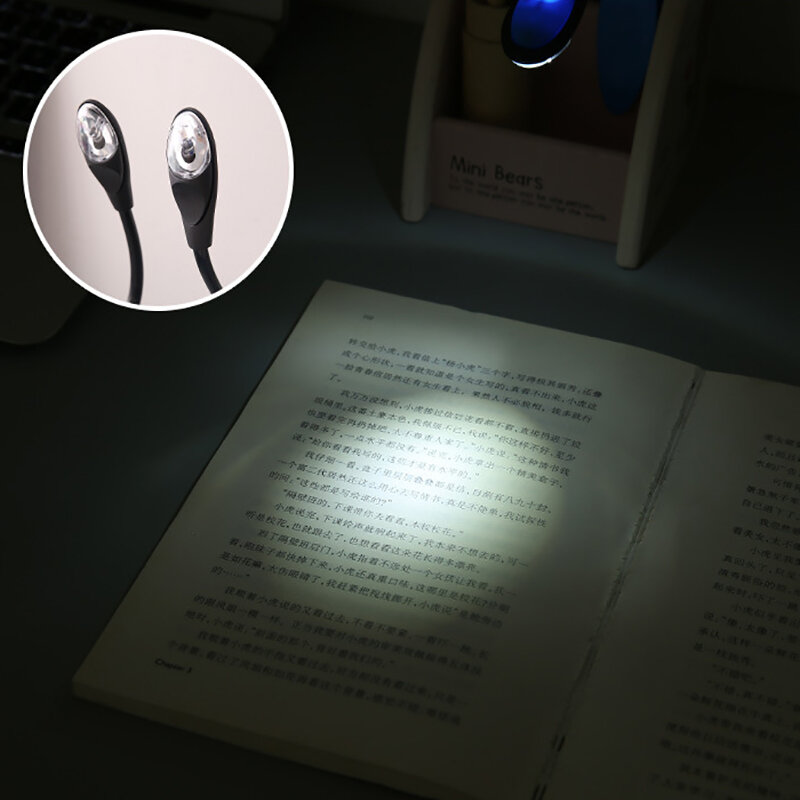 Baik Nyaman Portabel Lampu Baca Buku Perjalanan Lampu Mini LED Klip Lampu Buku Mini Lampu Baca Kreatif LED Lampu Malam Baru