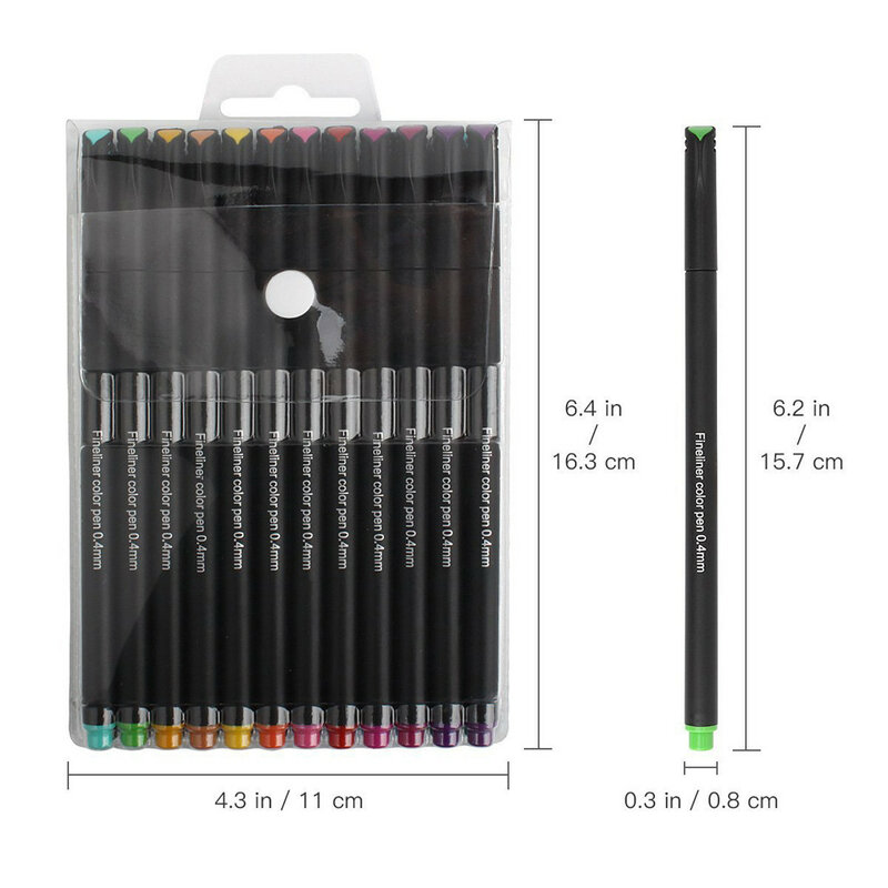 3ml Tip Pen Signing Pens Fast Dry Drawing Markers 12 Colored Set Painting Paint Number Pens For Drawing Painting Coloring Manga