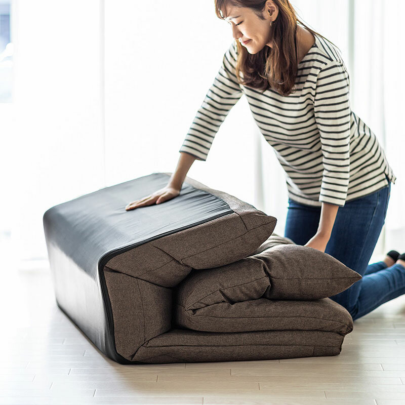 Cadeira reclinável ajustável de piso e sofá para sala de estar, quarto, dobrável, japonesa, reclinável, lounge, conversível, flip
