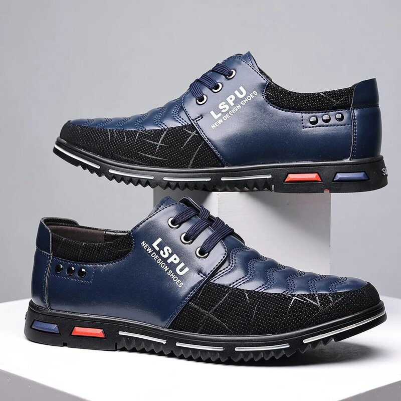 Zapatos informales transpirables para hombre, calzado de negocios de marca a la moda, de gran calidad, color negro, gran oferta