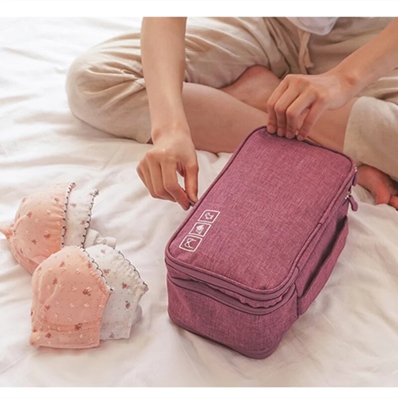 Borsa da viaggio portatile reggiseno di grande capacità intimo calze borse trucco organizzatore abbigliamento borse di finitura accessori da viaggio