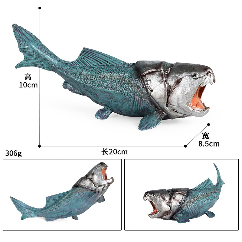어린이 시뮬레이션 장난감 쥬라기 선사 시대 해양 생물 Carcass 물고기 Deng 물고기 PVC 움직일 수있는 인형 동물 모델 아이 장난감 선물