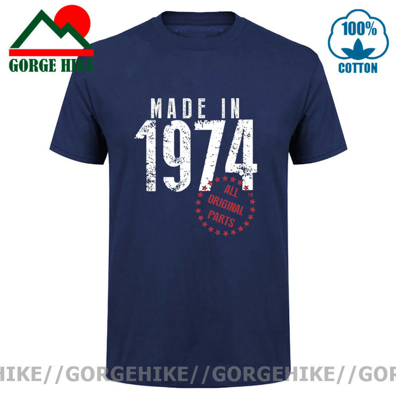 Camiseta clásica hecha en 1974 para hombres y mujeres, camisa con todas las partes originales, divertida, regalo de cumpleaños, 47th, de verano, 1974