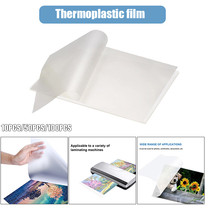 2020 A4 50mic Thermals Laminating Sheet Plastic Clear Laminator Sheets Protection Photo Paper Files Card Picture 10/50/100pcs