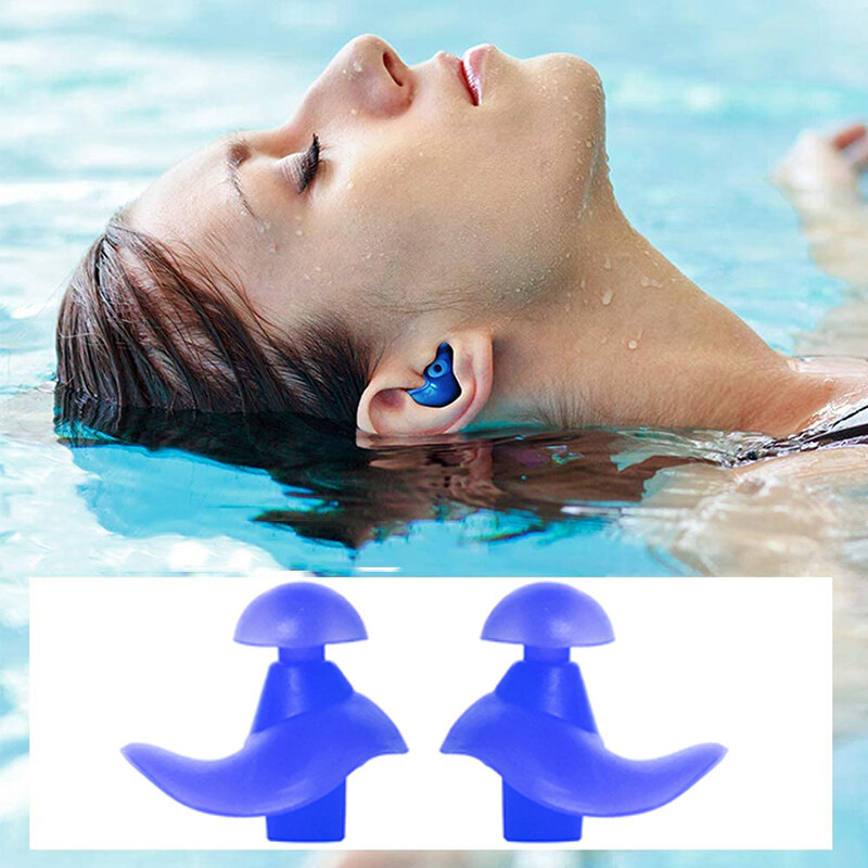 Spiral Shape Ear Plugs Silicone Waterproof Diving Surf Sleeping Anti Noise Dustproof Plug Water Sport Swimming Pool Accessories