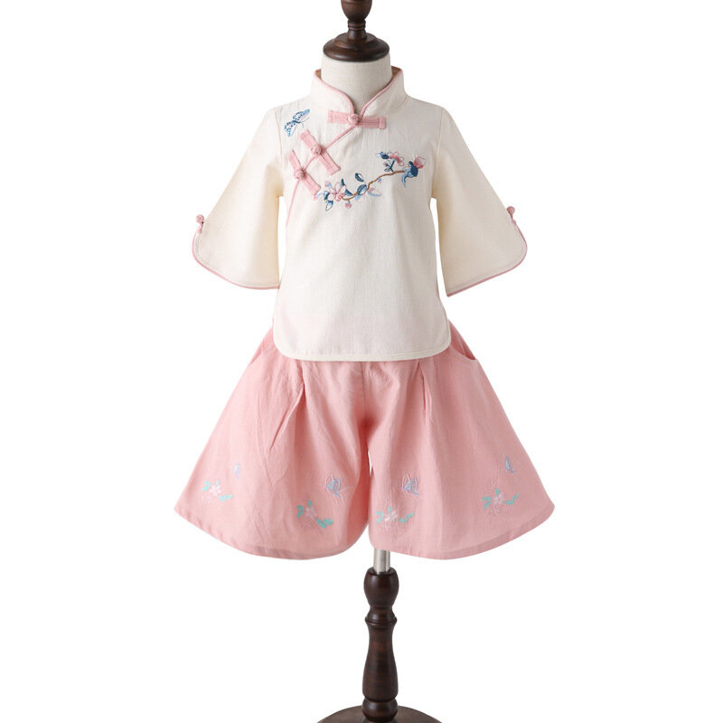 Модная специальная детская милая китайская одежда, изысканная вышитая юбка