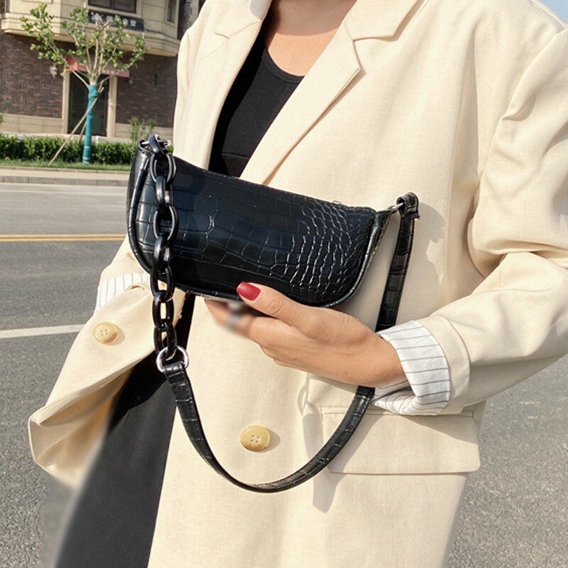 Neue Mode Kreuz-körper Tasche Baguette Tasche Messenger Bag Einfache Weibliche Tasche Wilde Mode Eine Schulter Tasche Neue