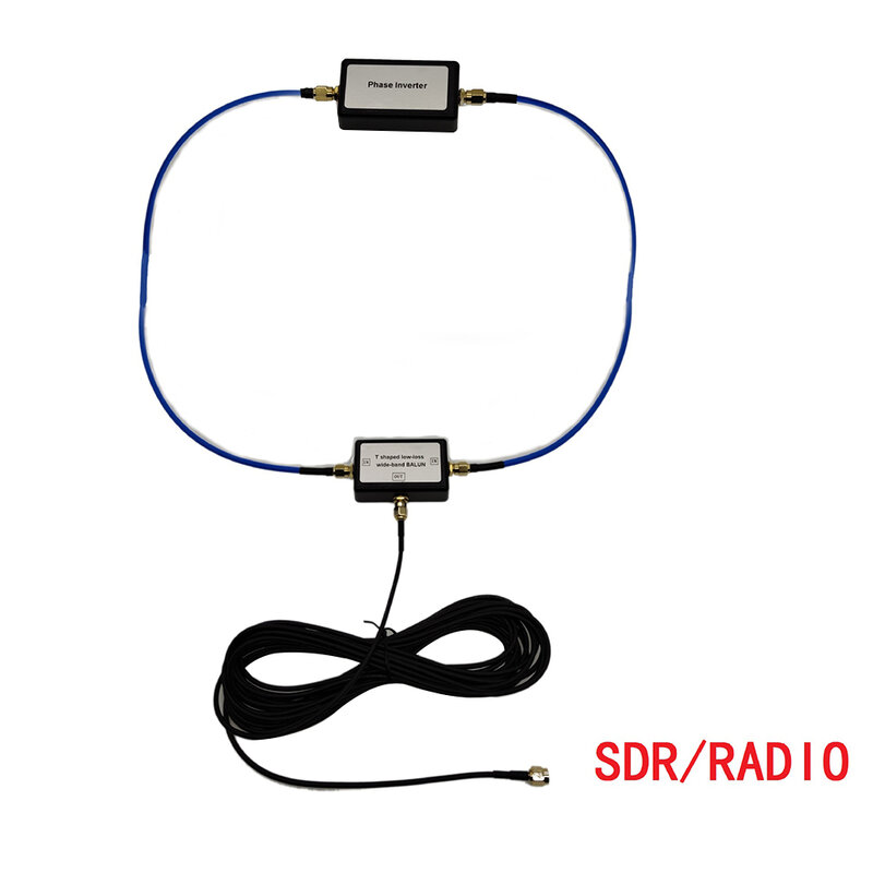 Antena magnética youloop para casa tv, equipamento potente portátil, loop passivo com balões em formato de t para hf e vhf