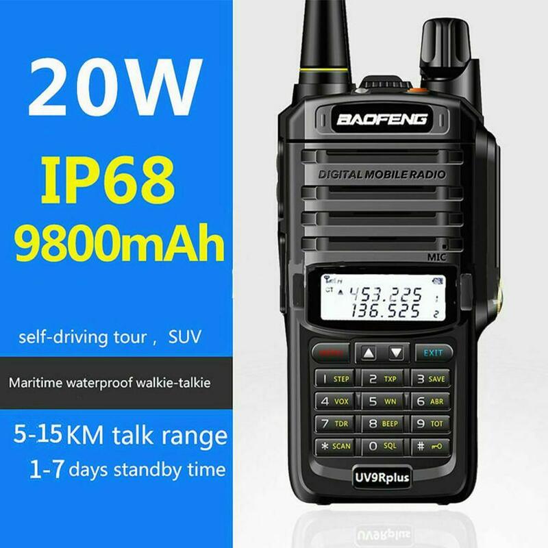 2021 baofeng UV-9R mais à prova dip68 água ip68 walkie talkie de alta potência cb presunto 30-50 km de longa distância uv9r portátil rádio em dois sentidos