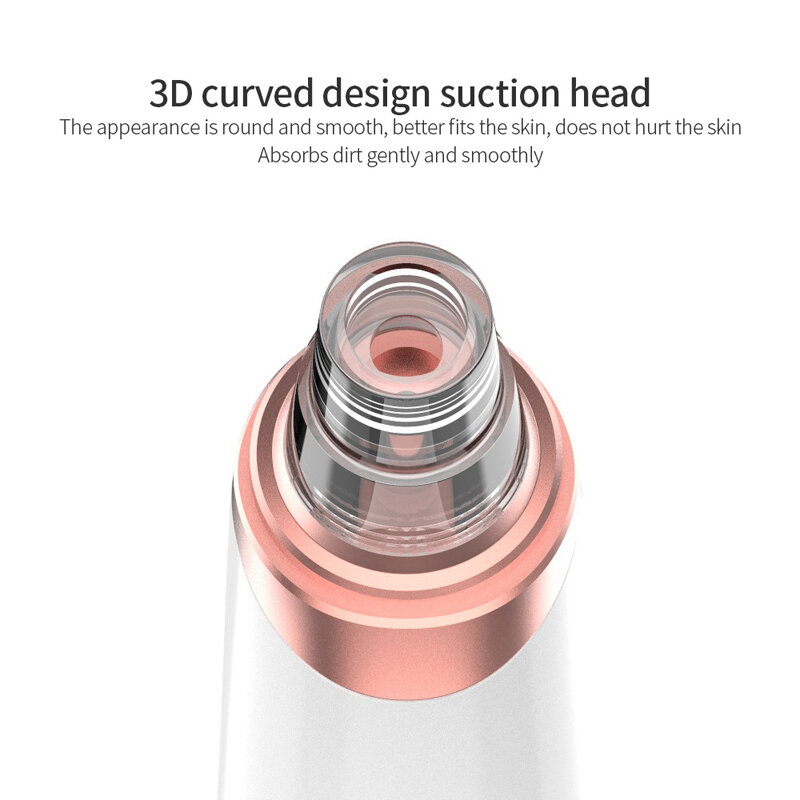 Alat Perawatan Kulit Vakum Kecantikan Pengisi Daya USB Bergetar Pembersih Jerawat Exfoliator Pori-pori Wajah Penghilang Komedo Ultrasonik