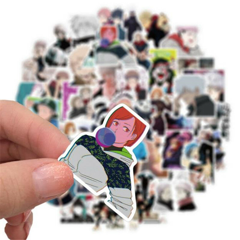 10/30/50PCS Anime Magic Pull Back Fighting Cartoon Doodle Boy Toy Notebook valigia chitarra Office Decoration Sticker