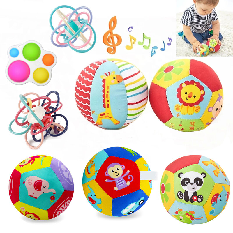 Sonajero mordedor para bebés, juguetes educativos para bebés de 0 a 12 meses, juegos de cuna, mordedor para bebés, sonajero, juguetes Montessori
