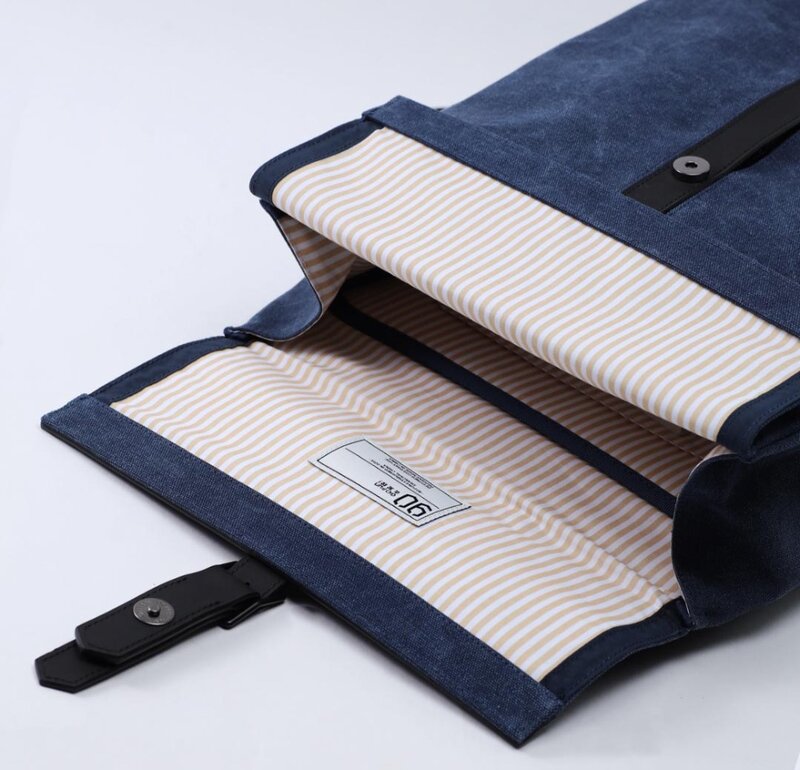 NINETYGO 90FUN mochila casual em oxford grosso, bolsa para laptop de 15,6 polegadas, estilo britânico, mochila escolar para homens e mulheres