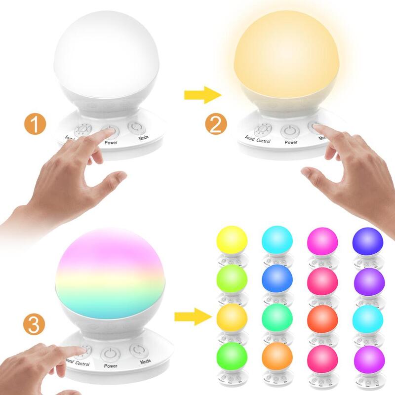 Festive Atmosphere Change Touch Light Led Smart Voice Control Night Light Colorful RGB Dimmable Decorative Holiday Gift Lights