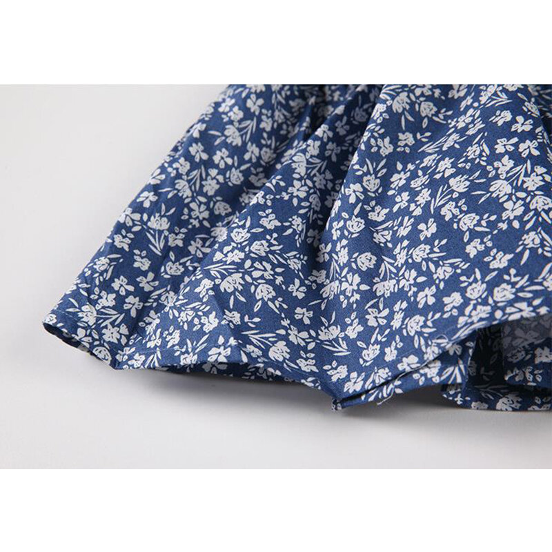 Francês retro floral camisa topo feminino plissado emendamento chiffon v pescoço topos verão 2021 coreano solto sabor porto coringa chique