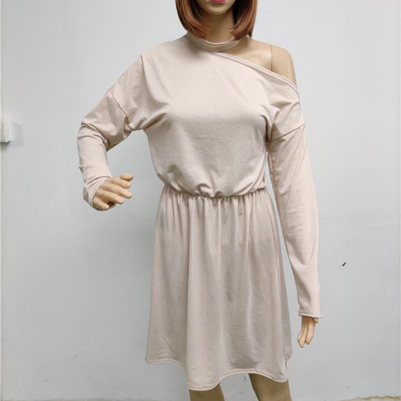 Nuovo abito manica lunga donna abiti eleganti Mini abito abito semplice stile vocazione sciolto abiti Vintage donna donna abiti