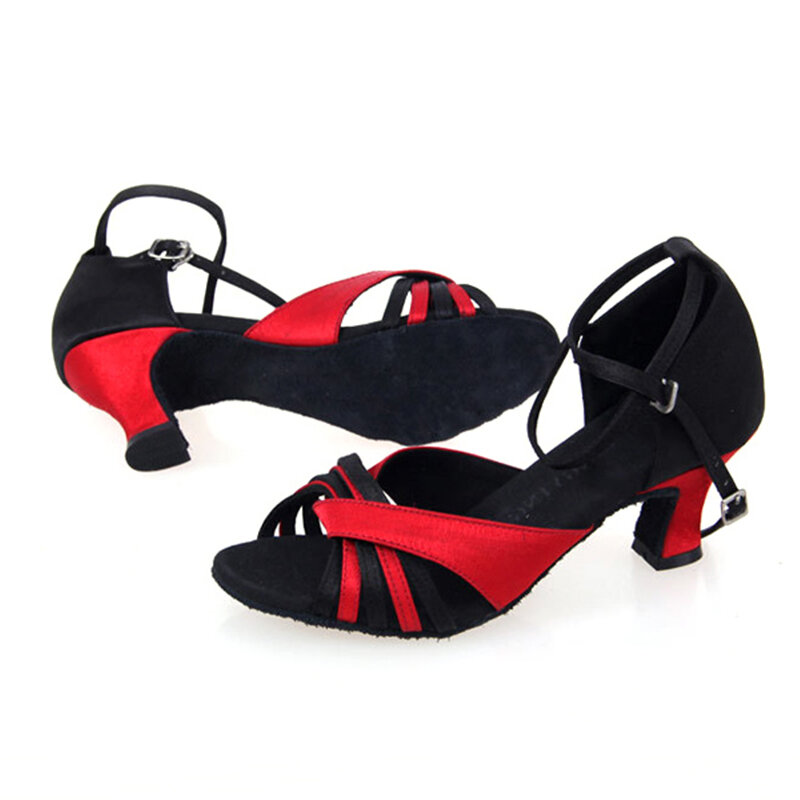HROYL Women Dance Shoes Girls Latin Modern Tango Salsa Ballroom Dance-Shoes Ladies High Heel Soft Bottom Dancing Shoes