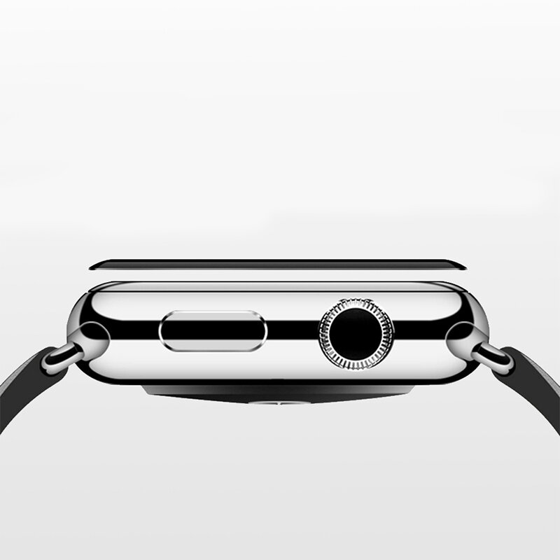 Protecteur d'écran pour montre Apple Watch, en verre trempé HD avec bords incurvés 3D, compatible avec Apple Watch séries 1, 2 et 3, 38/42 mm, iWatch 4/5/6/SE, 40/44mm
