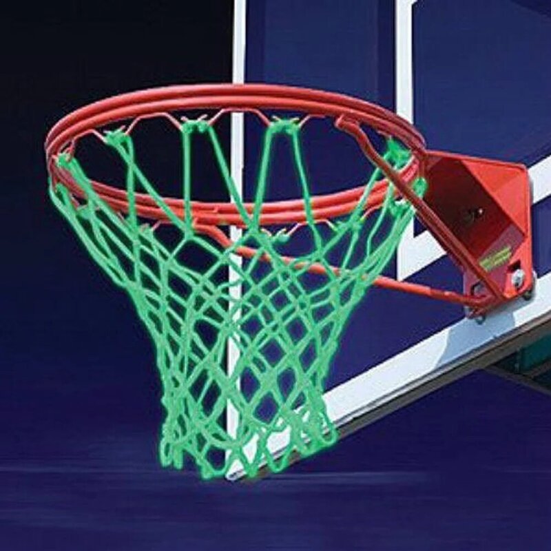 Red de baloncesto iluminada, reemplazo de red de baloncesto resistente, al aire libre, entrenamiento, luz brillante, luminosa