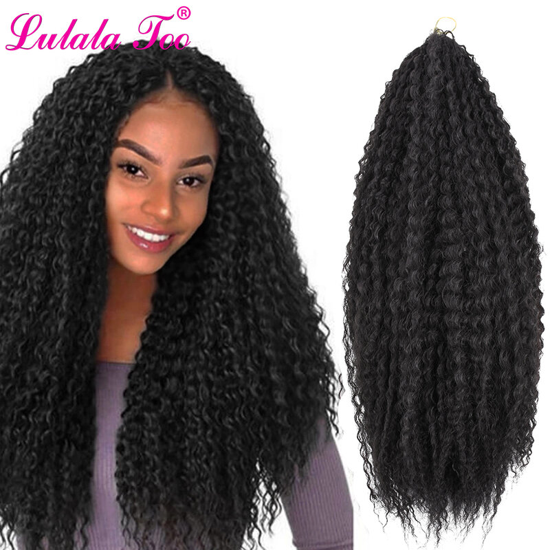 Afro perwersyjne kręcone szydełkowe warkoczyki włosy syntetyczne warkocz z włosów Ombre rozszerzenia brazylijskie Marly warkocze dla czarnych kobiet 613