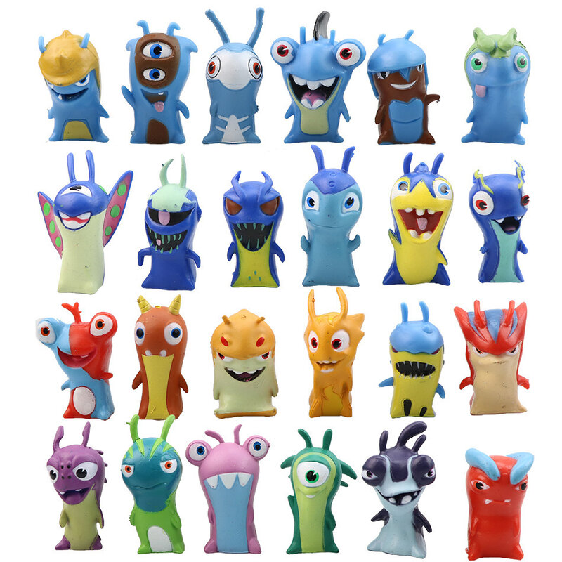 Slugterra-figuras de acción de PVC para niños, muñecos de dibujos animados, regalo de Navidad, 4-5cm, 24 unids/lote