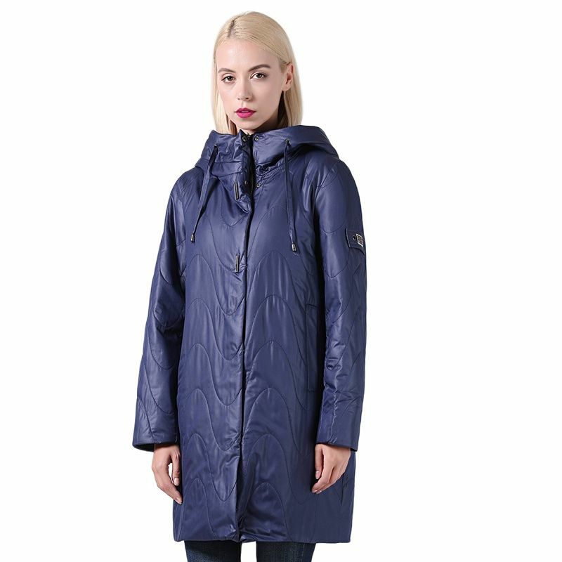 2022 nova coleção primavera-outono jaqueta feminina quente à prova de vento com capuz fino parka longo acolchoado feminino casaco de alta qualidade