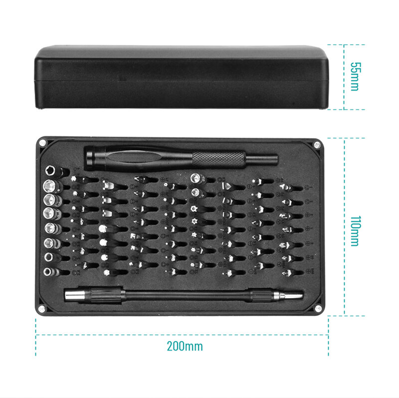 66 in 1 Interchangeable Screwdriver Set of Screw Driver Bit Set Multi-function Precision Phone Laptop Repair Device Hand Tools