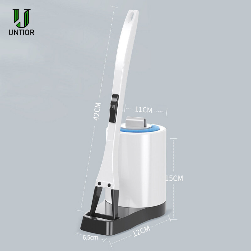 UNITOR Toilet Brush Without Dead Angle Cleaning Toilet Brush Disposable Household Long Handle Cleaner Tool Bathroom Accessories