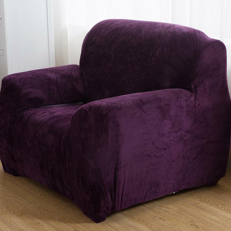 Однотонный эластичный декоративный чехол для дивана, секционный эластичный чехол для дивана в гостиную, L-образный чехол для кресла, на 1/2/3 м...