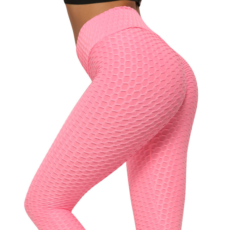 Mallas deportivas de cintura alta para mujer, pantalones de Yoga ajustados, sin costuras, Color fluorescente, para Fitness y gimnasio