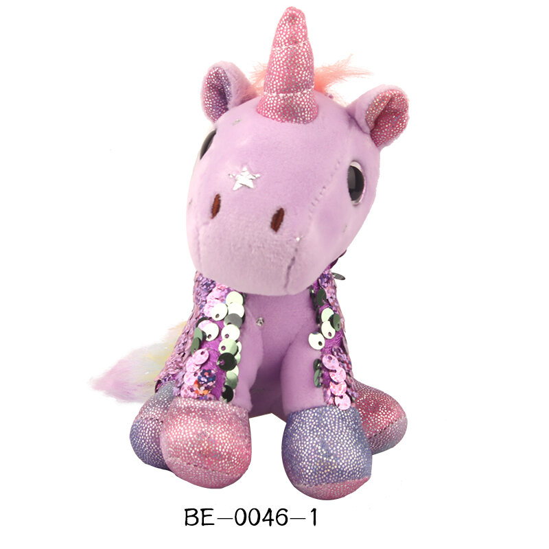 Multi-cor bonito lantejoulas unicórnio mini brinquedo feito à mão brilhando bonecas para meninas aniversário e feriado festival presentes cavalo brinquedo