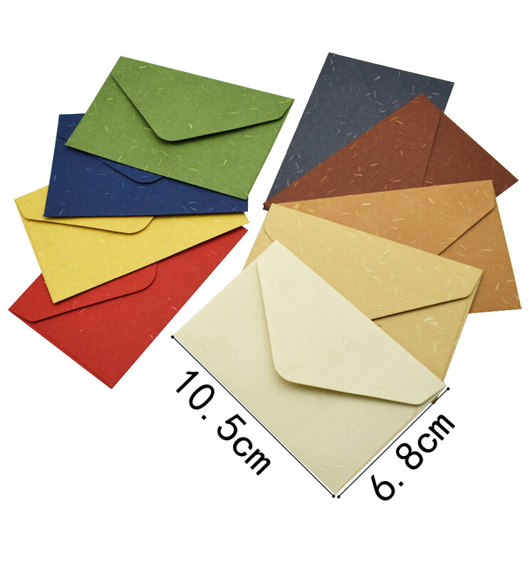 Mini envelopes em branco para armazenamento de cartão de papel, 20 pçs, 10.5x6.8cm