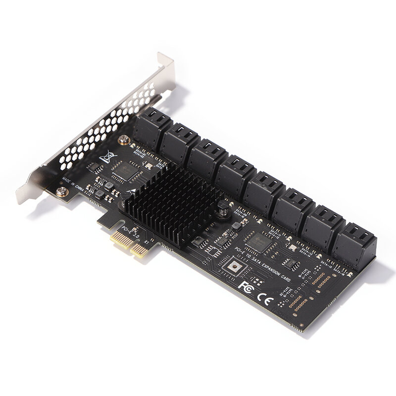 SA3112J PCIE Adapter 16 Cổng PCI-Thể Hiện X1 Sang SATA 3.0 Bộ Điều Khiển Mở Rộng Thẻ 6Gbps Tốc Độ Cao máy Tính Để Bàn Máy Tính Mở Rộng