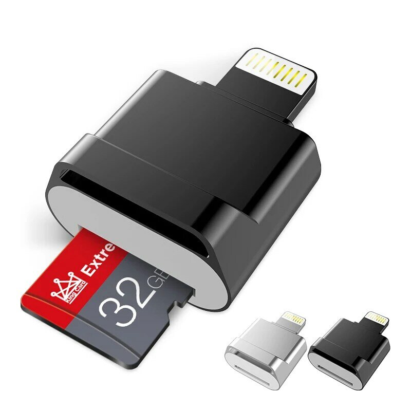 มินิการ์ดรีดเดอร์OTG Usb Flash Drive 16GB/32GB/64GB/128GBสำหรับIphone ipadแท็บเล็ตโทรศัพท์Lightningไดรฟ์ปากกาUsb Stick