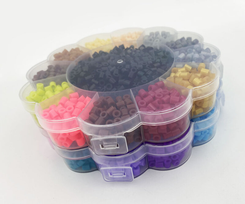 5mm 26 kolorowe kwiaty pudełko hama koraliki zabawki perler edukacyjne dla dzieci 3D puzzle diy zabawki koraliki do łączenia zabawek edukacyjnych dla dzieci