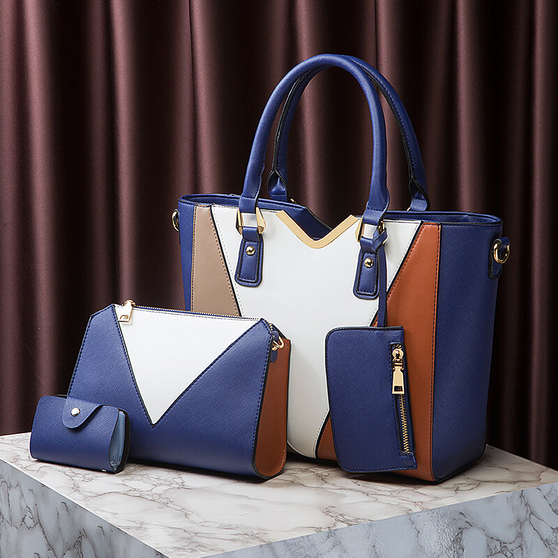 Torebki damskie geometryczne łączenie torebki o dużej pojemności torby damskie modna torba na ramię 2021new modne torby na ramię