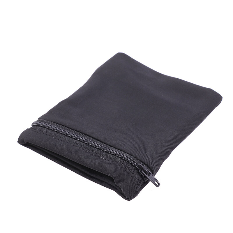 Travel Black Wrist Wallet Pouch Portable Pocket Key Zipper Sport Wrist Belt Bag
