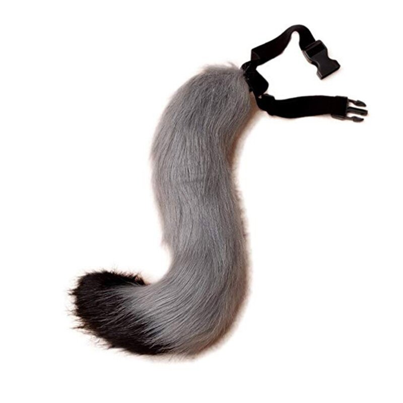 フェイクファー動物屈曲可能な尾毛皮のようなオオカミ犬アニメハロウィンコスプレパーティー小道具L41B