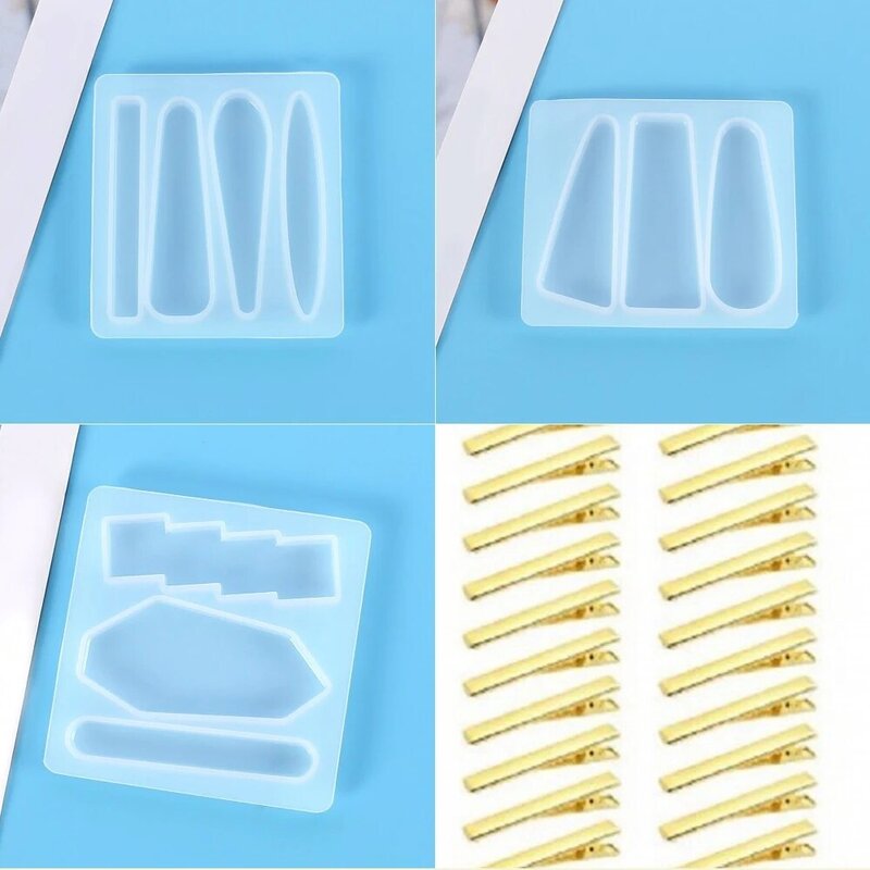 3 Hairpin Hairpin+A Set 20 Hairpin Mold Crystal Epoxy Mold Hairpin Casting Silicone Mold DIY Craft Jewelry Making Tools SQ0567