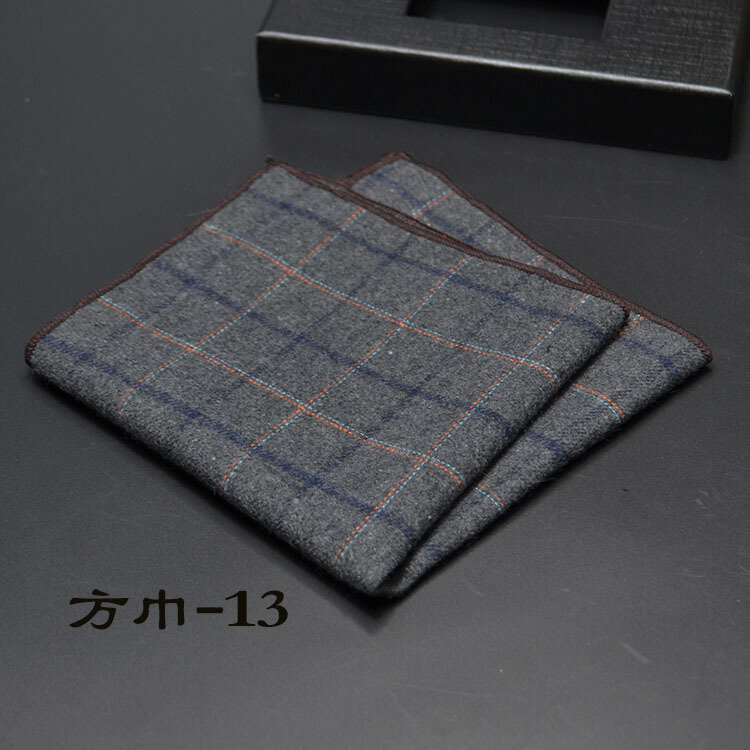Pañuelos cuadrados de bolsillo para hombre, bufandas de alta calidad, a cuadros, para traje de negocios, 100% de algodón, informales, 25x25cm