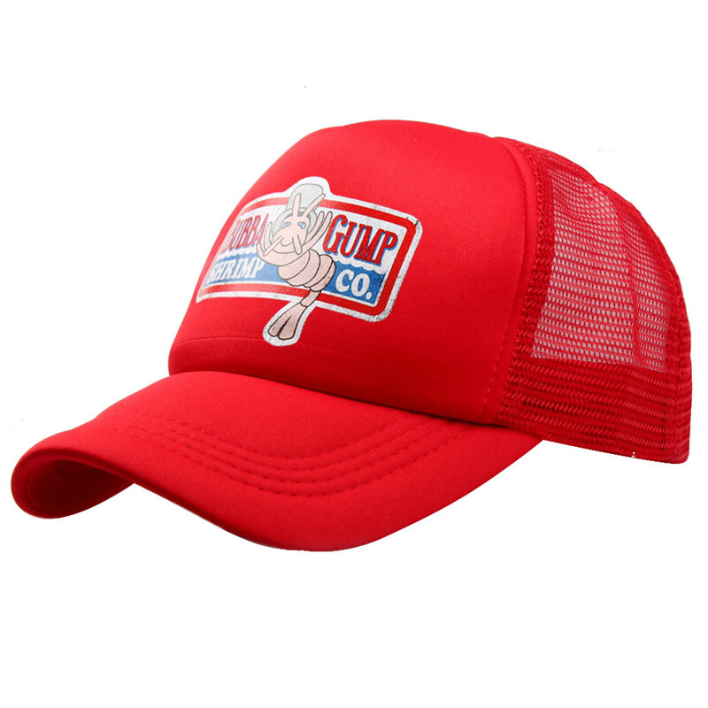 Forrest Bubba Gump-disfraz de Cosplay, gorra de béisbol roja, deportiva, informal, para verano, Unisex