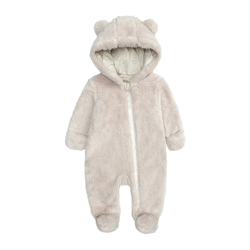 2021 neugeborenen Baby Strampler Winter Kostüm Baby Jungen Kleidung Fleece Warme Baby Mädchen Kleidung Mode Füße Insgesamt Spielanzug-overall