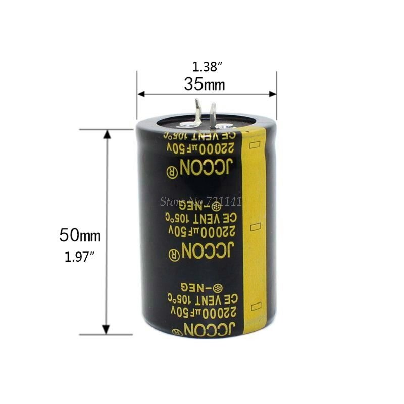 50 v 22000 uf 35x50mm 35x50 capacitor eletrolítico de alumínio de alta frequência baixa impedância através do capacitor 35*50mm do furo dropship