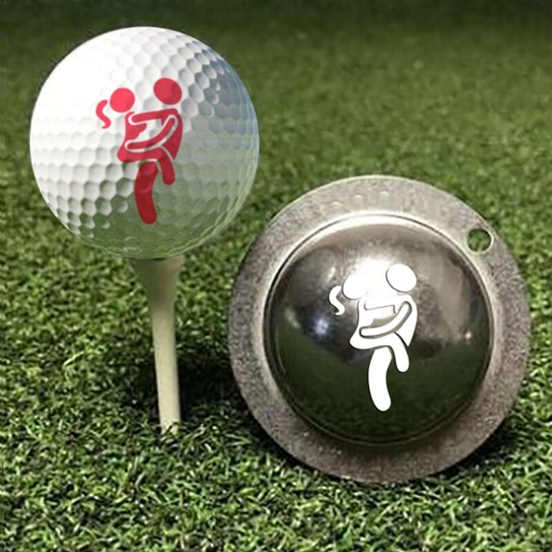 Bola de golfe marcador adulto humor engraçado sinal de alinhamento modelos de ferramentas linha de bola forro marcador modelo de alinhamento ferramenta acessórios de golfe