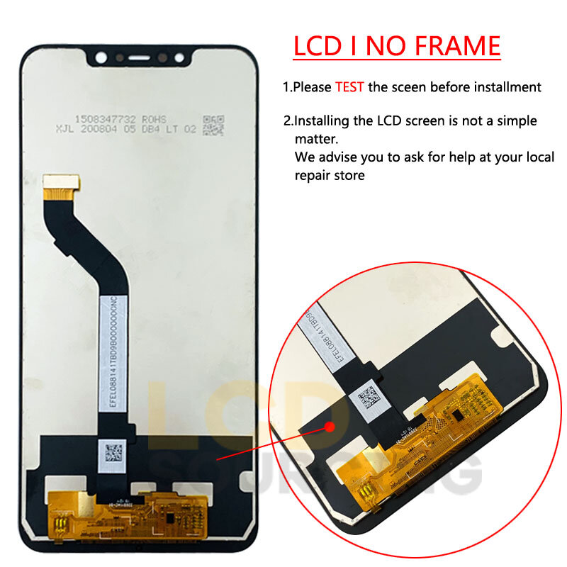 6.18 "lcd para xiaomi pocophone f1 lcd tela de toque digitizer assembly + frame para xiaomi f1 display substituir poco f1