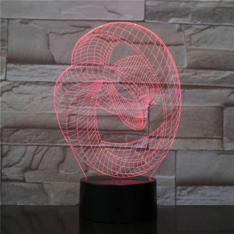 Lâmpada 3d abstrata com led para economia de energia, criativa, 3d, usb, luminária de mesa, proteção acrílica para os olhos, lâmpadas de mesa 2576