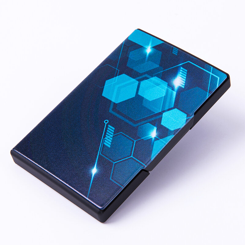 ZOVYVOL-billetera inteligente con bloqueo RFID, caja de Metal para tarjetas de visita, tarjetero de moda con diferentes patrones, 2021