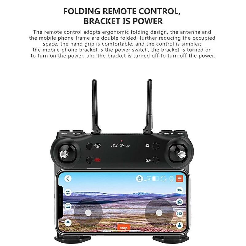 DM107S Dual Cameras Foldable RC Drone High-speed Support VR UAV RTF 2.0MP Wide-angle Camera